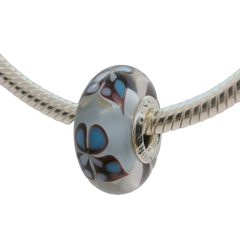 Genuine PANDORA 791622 Blue Butterfly Kisses Murano Charm Only
