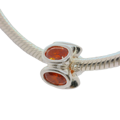 Genuine PANDORA 790311OCZ Orange Oval Lights Charm Only