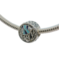 Genuine PANDORA 792075ENMX Silver Ocean Life Charm Blue Enamel Fish Charm Only