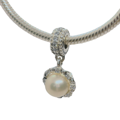 Genuine PANDORA 791385P Everlasting Grace Dangle Charm Only