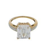 9CT Pre-owned Ladies Stone Set Ring (Size S)