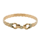 7.75" Pre-owned 9CT Double Hook & Loop Bangle (35.4g)