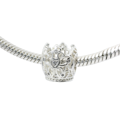 Genuine PANDORA 791580CZ Sterling Silver Disney Princess Crown Charm Only