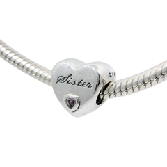 Genuine PANDORA 791946PCZ Sterling Silver Sister Charm Only