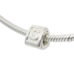 Genuine PANDORA 790323S Sterling Silver Letter S Bead Charm Only