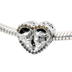 Genuine PANDORA 798044NPRMX x Disney Lion King Simba & Nala Heart Charm Only