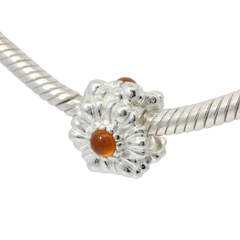 Genuine PANDORA 790580CAR Silver & Carnelian July Birthstone Charm Only