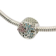 Genuine PANDORA 792117CZS Tropical Flamingo with Palm Tree Charm Only