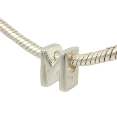 Genuine PANDORA 797467 Silver LETTER M Birthday Charm Only