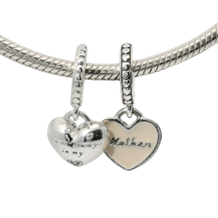 Genuine PANDORA 792072EN40 Mother & Daughter Pink Enamel CZ Drop Charm