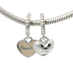 Genuine PANDORA 792072EN40 Mother & Daughter Pink Enamel CZ Drop Charm