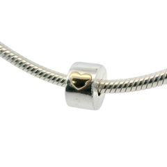 Genuine PANDORA 792080 Silver & 14K Classic Heart Clip Only
