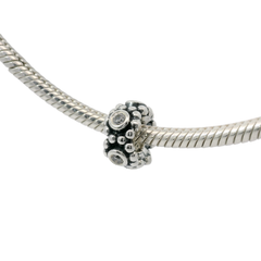 Genuine PANDORA 791122CZ Silver Her Majesty Spacer with Clear Zirconia Only