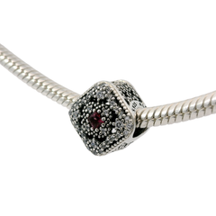 Genuine PANDORA 792013NCC Fairytale Treasure Cerise Crystal Charm Only