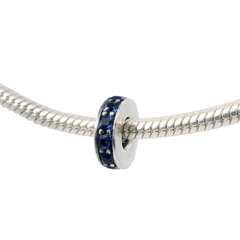Genuine PANDORA 791724NCB Royal Blue Silver Eternity Spacer Charm Only