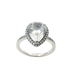 Genuine PANDORA 193012C01 Sparkling Pear Halo Ring Size 16.5 | 6 | L - L1/2 | 52