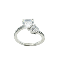 Genuine PANDORA 191198C01 Double Heart Sparkling Ring 16 | 5 | J-K | 50