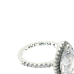 Genuine PANDORA 196251CZ Sparkling Teardrop Halo Ring Size 15.3 | 4.5 | H1/2 - I1/2 | 48