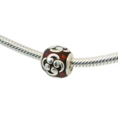 Genuine PANDORA 790491EN14 Red Enamel Zen Charm Only