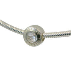 Genuine PANDRA 791813CZ Big Stone Family Love Is Forever Charm Only