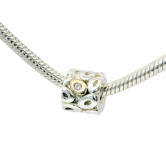 Genuine PANDORA 790431CZ Silver 14ct Gold 14k Two Tone Charm Only