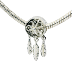 Genuine PANDORA 797200 Spiritual Dreamcatcher Feather Dangle Charm Only