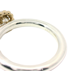 Genuine PANDORA 190379CZ Silver & 14ct Gold Bubble Wreath Ring Pink CZ Ring Size 54 | 17.2 | 7 | N