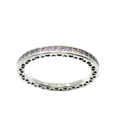 Genuine PANDORA 191011PCZ-56 Radiant Hearts of Pandora Ring with Pink Enamel Size 56 | 17.8 | 7.5 | O - P