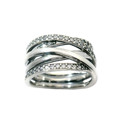 Genuine PANDORA 190919CZ Entwined Sterling Silver Ring Size 52 | 16.5 | 6 | L - L1/2