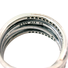 Genuine PANDORA 190919CZ Entwined Sterling Silver Ring Size 56 | 17.8 | 7.5 | O - P