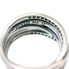 Genuine PANDORA 190919CZ Entwined Sterling Silver Ring Size 52 | 16.5 | 6 | L - L1/2