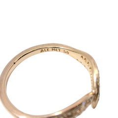 Genuine PANDORA 189533C01-50 Sparkling Leaves Ring ALE MET Size 50 | 16 | 5 | J-K