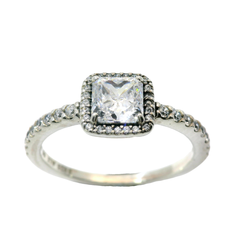 Genuine PANDORA 198863C01-60 Square Sparkle Halo Ring Size 60 | 19 | 9 | R1/2 - S