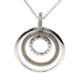 Genuine PANDORA 389483C01 Two-tone Circles Pendant & Necklace 44cm Chain