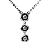 Genuine PANDORA 390150GP-45 Silver Three Wishes Flower Pearl Necklace 45cm Chain