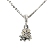 Genuine PANDORA 791824ENMX Poetic Blooms Flower Charm Pendant Necklace 50cm