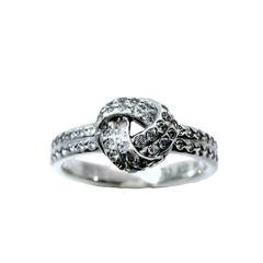 Genuine PANDORA 190997CZ48 Sparkling Love Knot Silver Size 50 | 16 | 5 | J-K