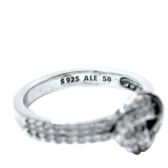 Genuine PANDORA 190997CZ48 Sparkling Love Knot Silver Size 50 | 16 | 5 | J-K