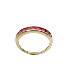 9CT Pre-owned Ladies Elegant Stone Set Ring Size Q