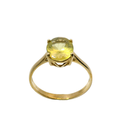 9CT Pre-owned Ladies Elegant Stone Set Ring Size R