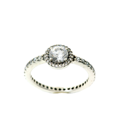 Genuine PANDORA 190946CZ Silver Classic Elegance Clear CZ Ring Size 52 | 16.5 | 6 | L - L1/2