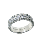 Genuine PANDORA 192634C01 Silver Timeless Pavé Triple-Row Ring Size 54 | 17.2 | 7 | N