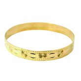 5.5" New 9CT Patterned Slave Bangle (12.8g)