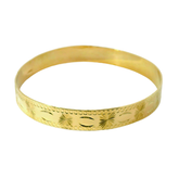 5.5" Pre-owned 9CT Patterned Slave Bangle (13.7g)