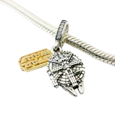 Genuine PANDORA 769504C01 Star Wars Millennium Falcon Dangle Silver Charm Only