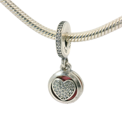 Genuine PANDORA 792149EN24 Devoted Heart Dangle Charm Only