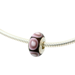 Genuine PANDORA 790910 Purple Stepping Stones Murano Glass Bead Only