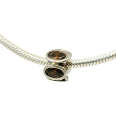 Genuine PANDORA 790311BCZ Brown Oval Lights Charm Only