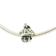 Genuine PANDORA 798558C00 Sterling Silver Mushroom & Frog Bead Only