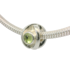 Genuine PANDORA 790127PE Silver & Green Peridot Eye Charm Only